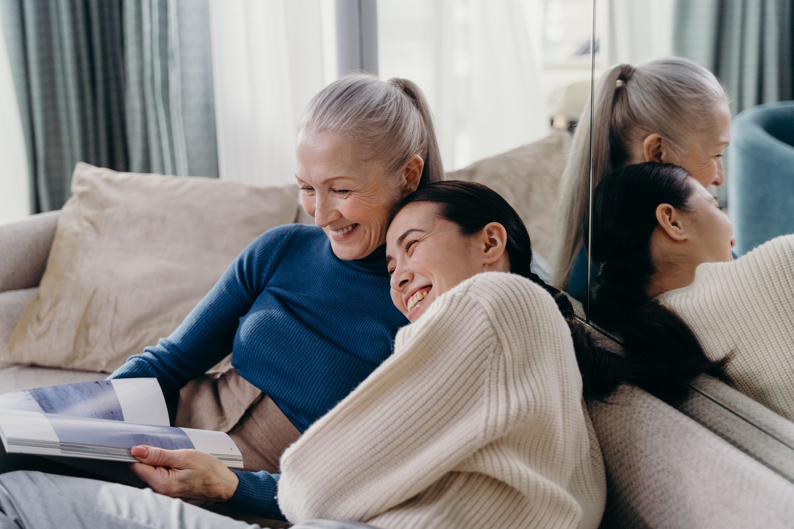 Warm companionship between loved ones at home across Cairo and Atlanta, GA