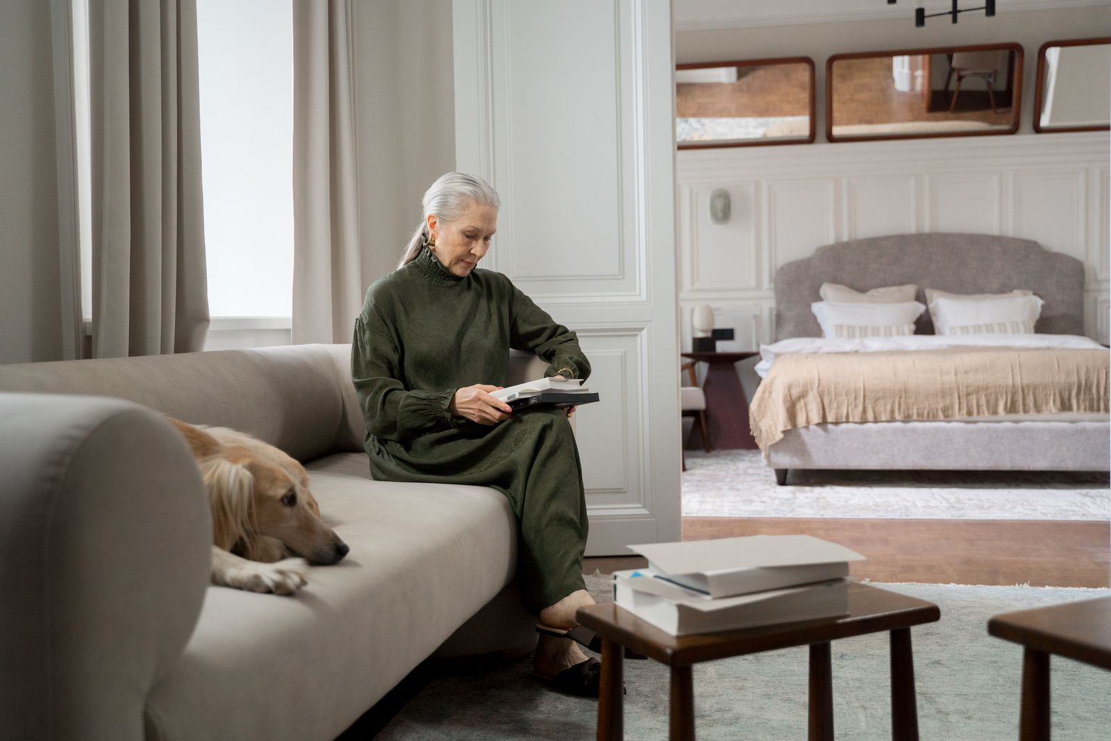 Senior enjoying a peaceful, independent moment at home in Cairo, GA